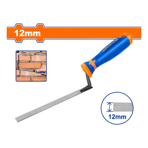 [SKUIMG]WBT1312|PALETA DE PUNTA PARA ALBANIL 12MM ESPESOR: 1. 2MM MANGO PLASTICO. IDEAL PARA RELLENO ENTRE LADRILLOS