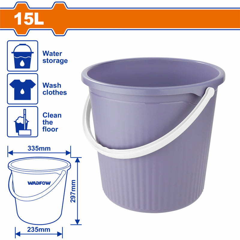 CUBO DE LIMPIEZA MULTIUSOS 15L. TAMAÑO: 335X235X297MM. MANGO COMODO. B