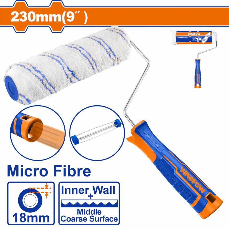 [SKUIMG]WCB8918|WCB8918-FRONTEND-v2W-UtVQ4S9mkpV9.png|RODILLO DE PINTAR DE MICROFIBRA, 230MM (9"). ESPESOR 12MM. DIÁMETRO 6MM. PARED EXTERIOR. INCLUYE ACC