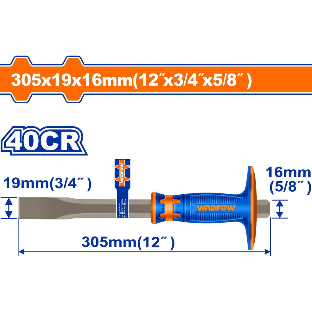 [SKUIMG]WCC2311|WCC2311.jpg|CINCELES FRÍOS. RECUBRIMIENTO EN POLVO LÍMPIDO. 40CR. TRATAMIENTO TÉRMICO. LONG.305MM.