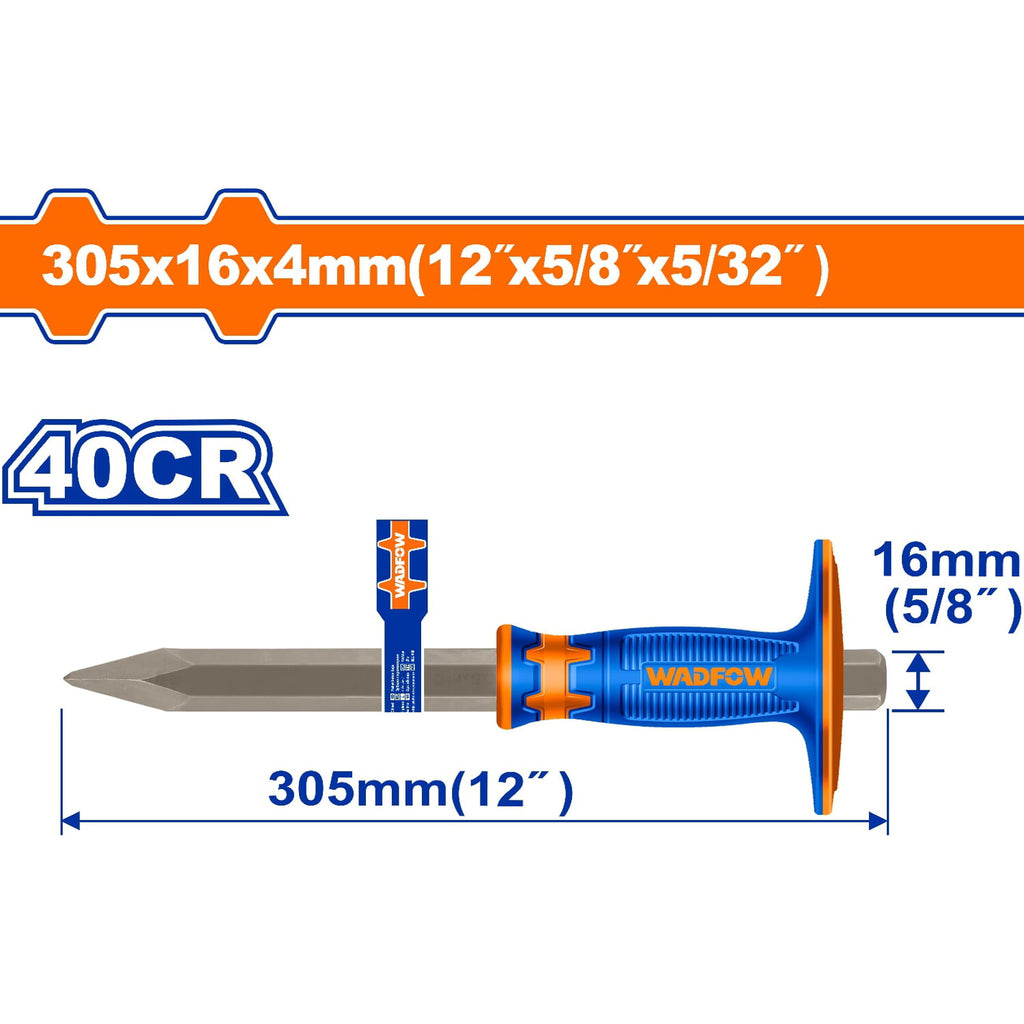 [SKUIMG]WCC2313|WCC2313.jpg|CINCELES DE HORMIGÓN. RECUBRIMIENTO EN POLVO LÍMPIDO. 40CR. TRATAMIENTO TÉRMICO. MANGO ERGONÓMICO.