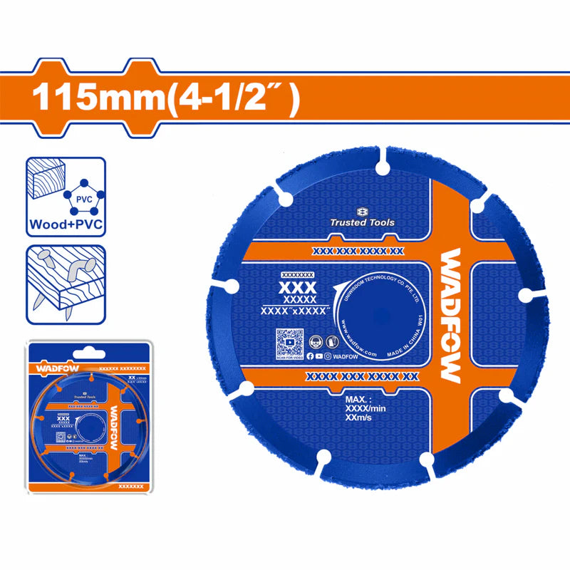 [SKUIMG]WCCD1K45|WCCD1K45-FRONTEND-H4ikOMwwKwuwAqt-.png|DISCO DE CORTE DE MADERA CON CARBURO YG6 4-1/2" EJE 7/8" CORTE MADERA, PLÁSTICO, PVC.