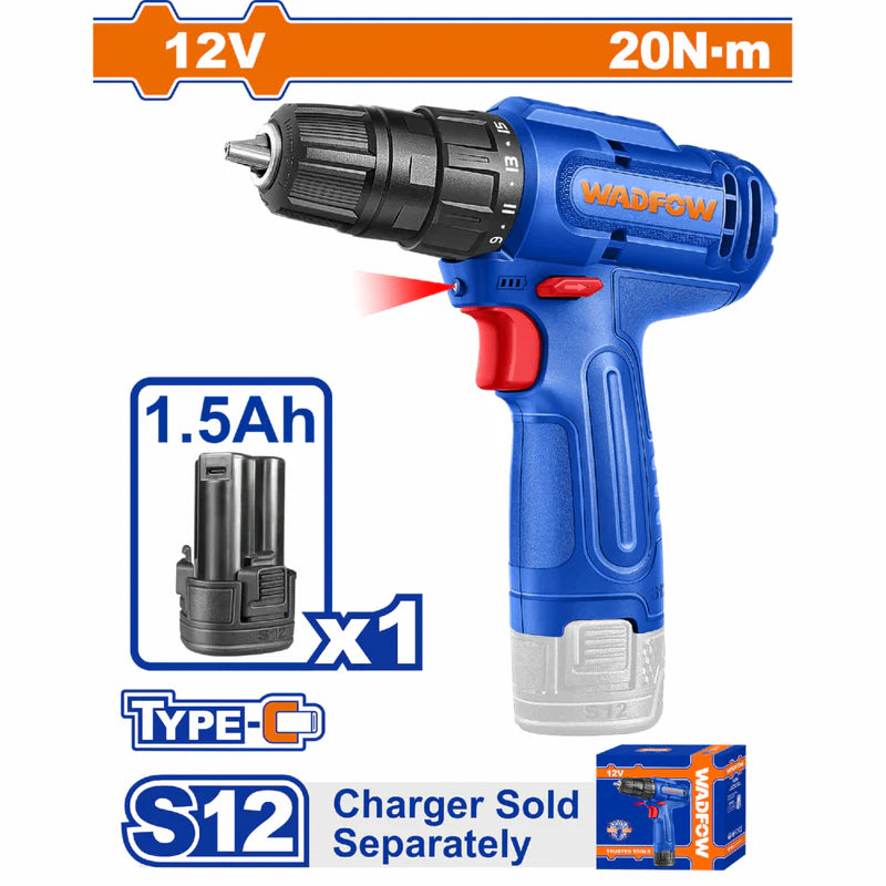 [SKUIMG]WCDS518|WCDS518-FRONTEND-DuJPlloc0DA8xqQI.png|TALADRO INALÁMBRICO 12V 3/8" 0.8-10MM 20NM 0-750RPM CONEXIÓN USB-C INCLUYE BATERÍA. CARGADOR POR SEP