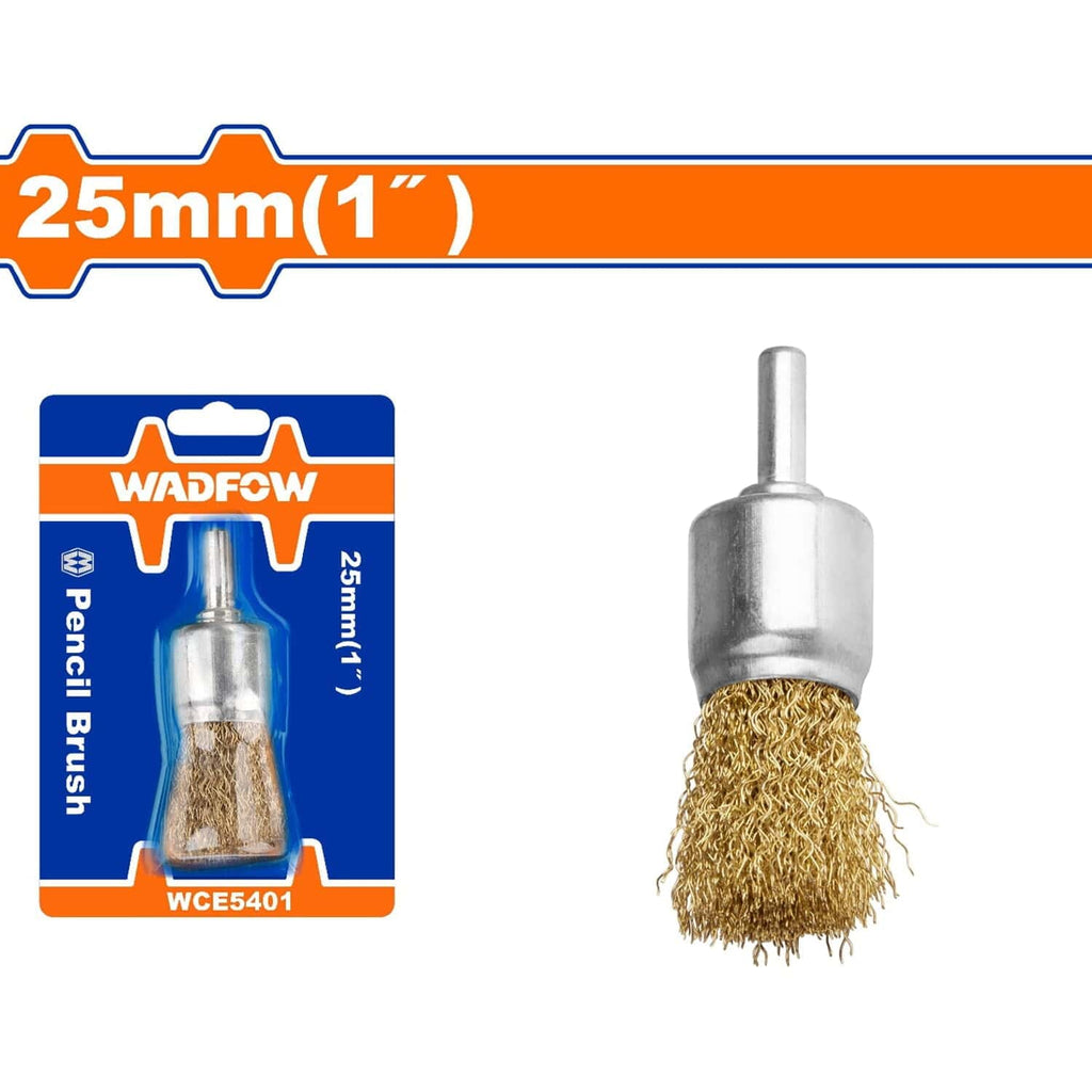 [SKUIMG]WCE5401|CEPILLO ALAMBRE CILÍNDRICO VÁSTAGO 25MM. PARA TALADRO. LONGITUD CABLE: 25MM. IDEAL PARA AFILAR.