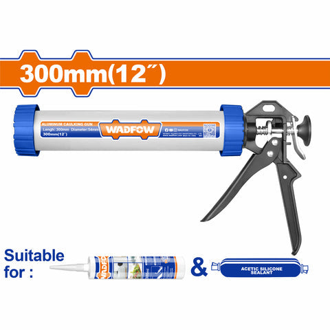 [SKUIMG]WCG5312|PISTOLA DE SILICON DE 12" CALAFATEADORA DE ALUMINIO 2 EN 1 PARA SALCHICHAS O CARTUCHOS.