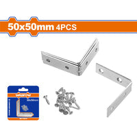 [SKUIMG]WCY2K50|ESCUADRAS DE ESQUINA 50 X 50 MM. ESPESOR: 1.9MM. GALVANIZADO. 4 PZAS. INCLUYE 16 TORNILLOS. SET