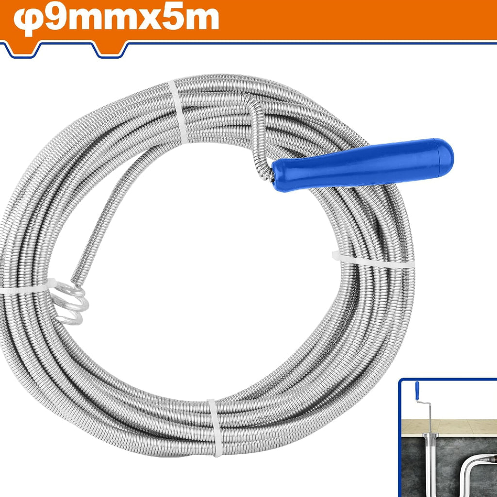 [SKUIMG]WDD2305|DESTAPADOR DE CAÑERÍA TUBO FLEXIBLE 9MMX5M. ACERO FLEXIBLE. PARA ELIMINAR DESECHOS EN CAÑERÍA. DESTA