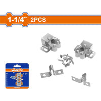 [SKUIMG]WDH2K14|PESTILLOS CON PLACAS Y TORNILLOS PARA MUEBLES 1-1/4". ESPESOR: 0.6MM. GALVANIZADO. 2 PIEZAS PARA MUE