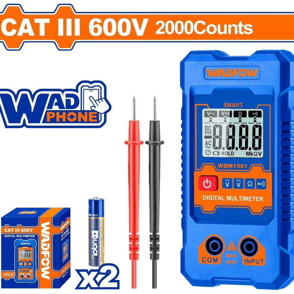 [SKUIMG]WDM1501|MULTÍMETRO DIGITAL 2000 DÍGITOS. CAT III 600V.