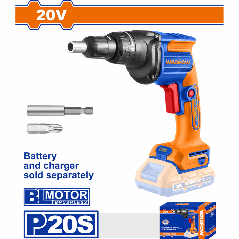 [SKUIMG]WDS20428|DRILL PARA DRYWALL DESTORNILLADOR INALAMBRICO 20V 1/4" PARA GYPSUM. VE