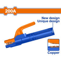 [SKUIMG]WEH1A02|WEH1A02.jpg|PORTA ELECTRODO CORRIENTE NOMINAL 200A. LONG.200MM. IDEAL PARA MÁQUINA DE SOLDAR MMA