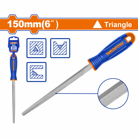 [SKUIMG]WFE7856|LIMA TRIANGULAR PARA ACERO. 150MM. ACERO T12. ESCOFINA TRIANGULO