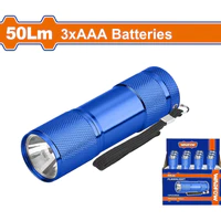 [SKUIMG]WFL2J03|LINTERNA DE MANO. 50LM. INTERRUPTOR DE LUZ. USA 3 PILAS ALCALINAS AAA. PESO 36G. D:25MM/86MM.