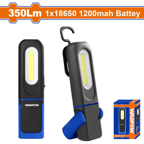 [SKUIMG]WFL7508|LINTERNA DE MANO 350LM. BATERIA 18650 DE 1200MAH. ENFOQUE: 80LM. IP62. DURACION LUZ ALTA: 4 HORAS.