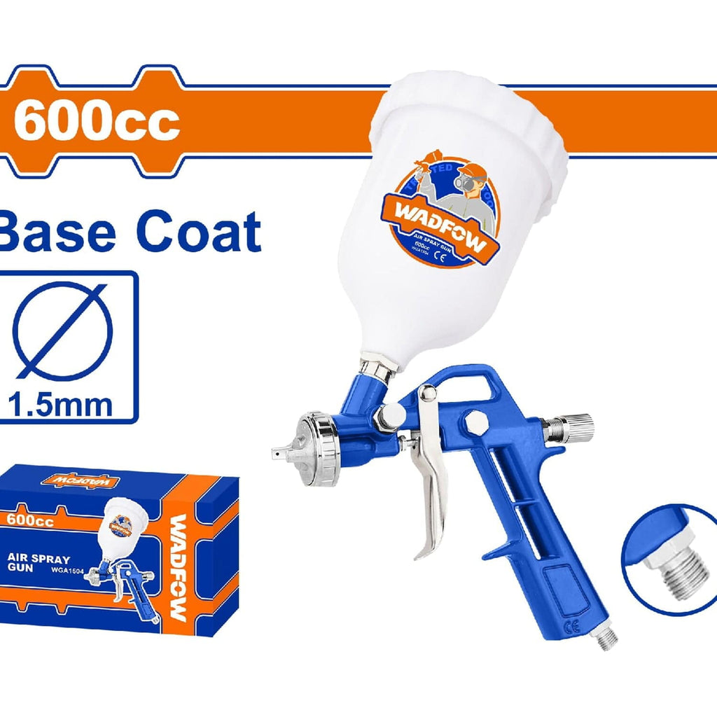 [SKUIMG]WGA1504|PISTOLA SPRAY PARA PINTAR 600CC. BOQUILLA: 1.5MM. IDEAL CAPA BASE. PRESIÓN: 3-4 BAR. DE AIRE PARA CO