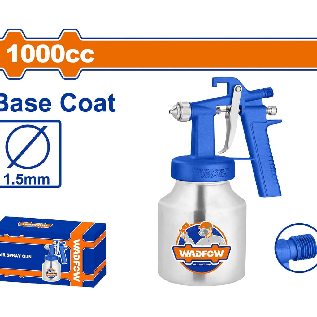 [SKUIMG]WGA1561|PISTOLA SPRAY PARA PINTAR 1000CC. BOQUILLA: 1.5MM. IDEAL CAPA BASE. PRESIÓN: 2-3 BAR. DE AIRE PARA C