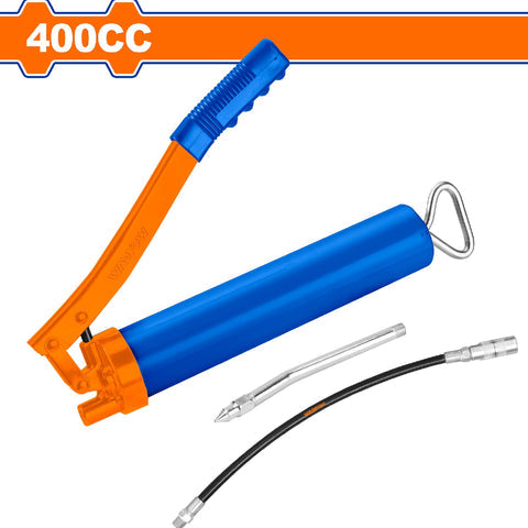 [SKUIMG]WGG2540|PISTOLA DE ENGRASE 400CC PRESIÓN:4500-7000 PSI. INCLUYE: 1 MANGUERA Y 1 PICO METÁLICO.