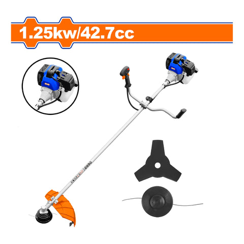 [SKUIMG]WGM1543|WGM1543.jpg|DESMALEZADORA GRANDE. MOTOR 2 TIEMPOS. ENFRIADO POR AIRE A GASOLINA. 1.25KW (2HP) 43CC. DESBROZADORA