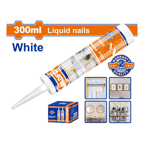 [SKUIMG]WGQ2T30|CLAVO LIQUIDO ADHESIVO SIN CLAVOS 300ML BLANCO UNION FUERTE. SELLADOR LIQUIDO. LIQUID NAILS PEGAMENT