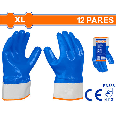 [SKUIMG]WGV2804|GUANTES RECUBIERTOS DE NITRILO. FORRO DE TERCIOPELO. TAMANO XL PAQUETES DE 12 PARES