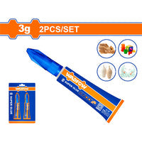 [SKUIMG]WGX1K02|SUPER PEGAMENTO "SUPER GLUE" TRANSPARENTE. 100% PURO. CONTENIDO 3G. SET DE 2 PIEZAS.