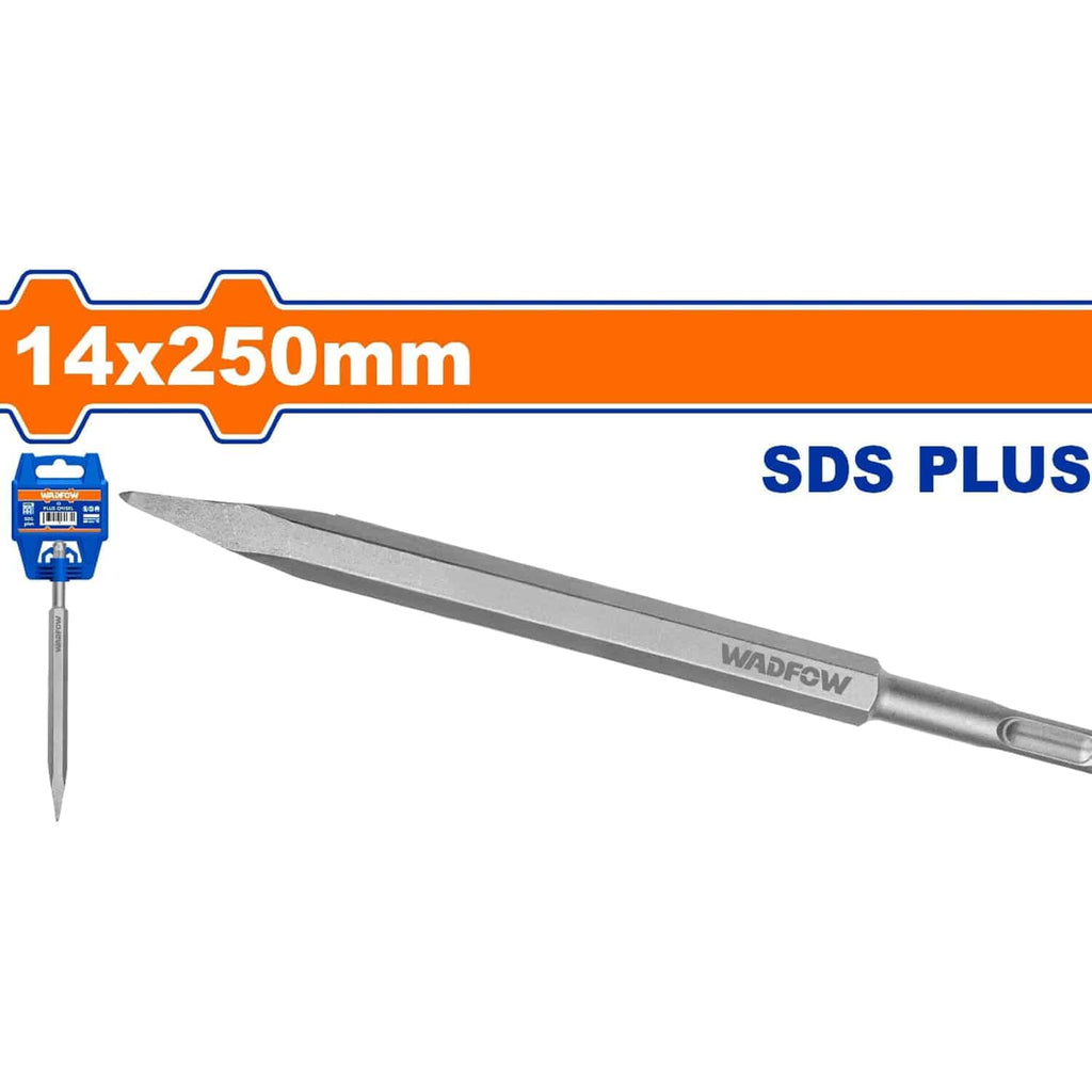 [SKUIMG]WGZ1201|CINCEL SDS PLUS DE PUNTA 14X250MM. CROMO-VANADIO. SUPERFICIE ARENADA.