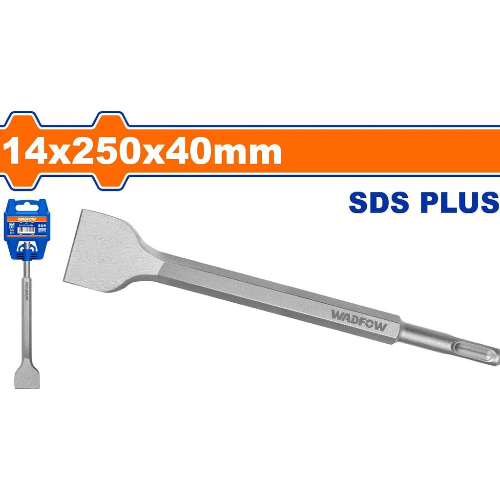 [SKUIMG]WGZ1203|CINCEL SDS PLUS DE PUNTA 14X250MMX40MM. CROMO-VANADIO. SUPERFICIE ARENADA.