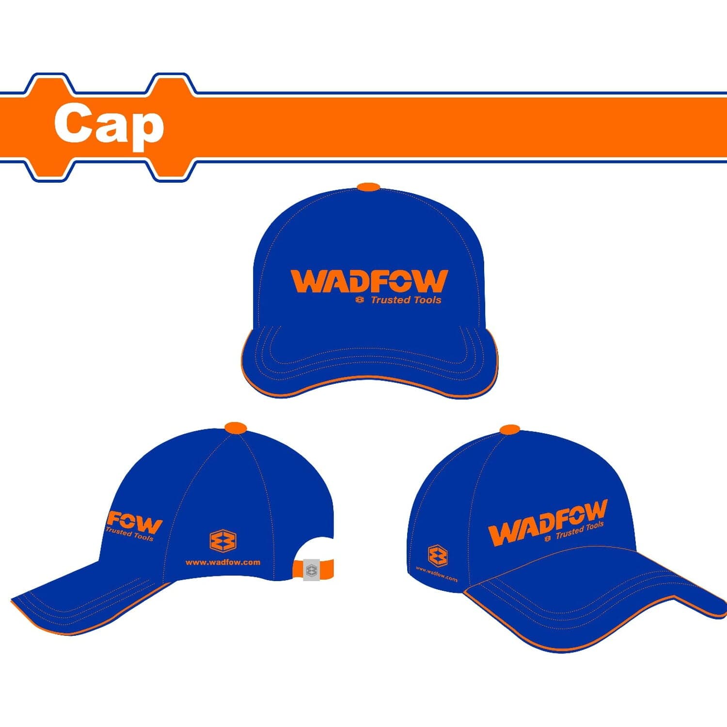 [SKUIMG]WHA1Y01|GORRA DE POLYESTER WADFOW. PERIMETRO: 58CM. COLOR AZUL.
