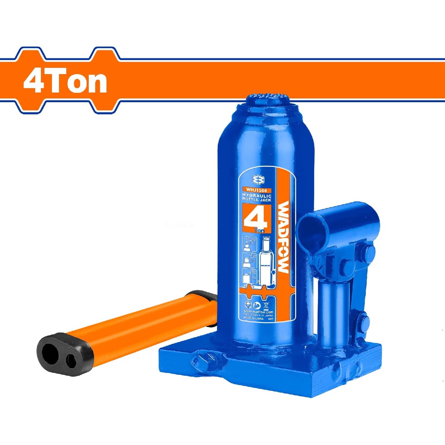 [SKUIMG]WHJ1504|WHJ1504.jpg|GATO HIDRÁULICO BOTELLA DE 4 TON. ALT.