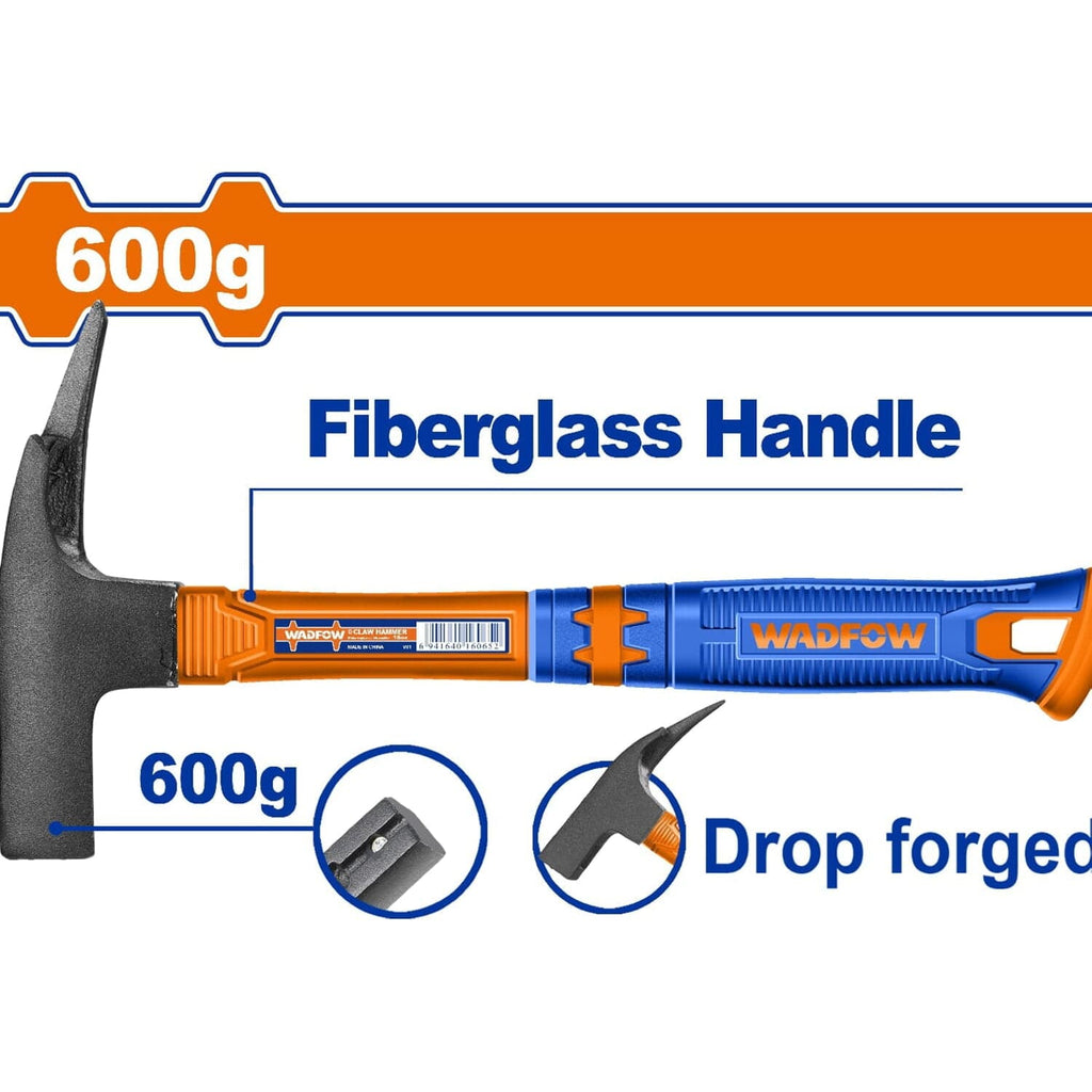 [SKUIMG]WHM3360|WHM3360.jpg|MARTILLO PARA TECHO 600G. TRATAMIENTO TÉRMICO. ACERO AL CARBONO #45. MANGO FIBRA DE VIDRIO.