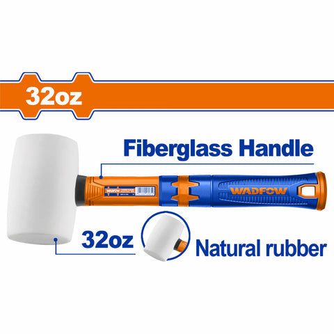 [SKUIMG]WHM7309|MARTILLO DE GOMA 32OZ CAUCHO NATURAL. ANTICHISPAS. MANGO DE FIBRA DE VIDRIO.