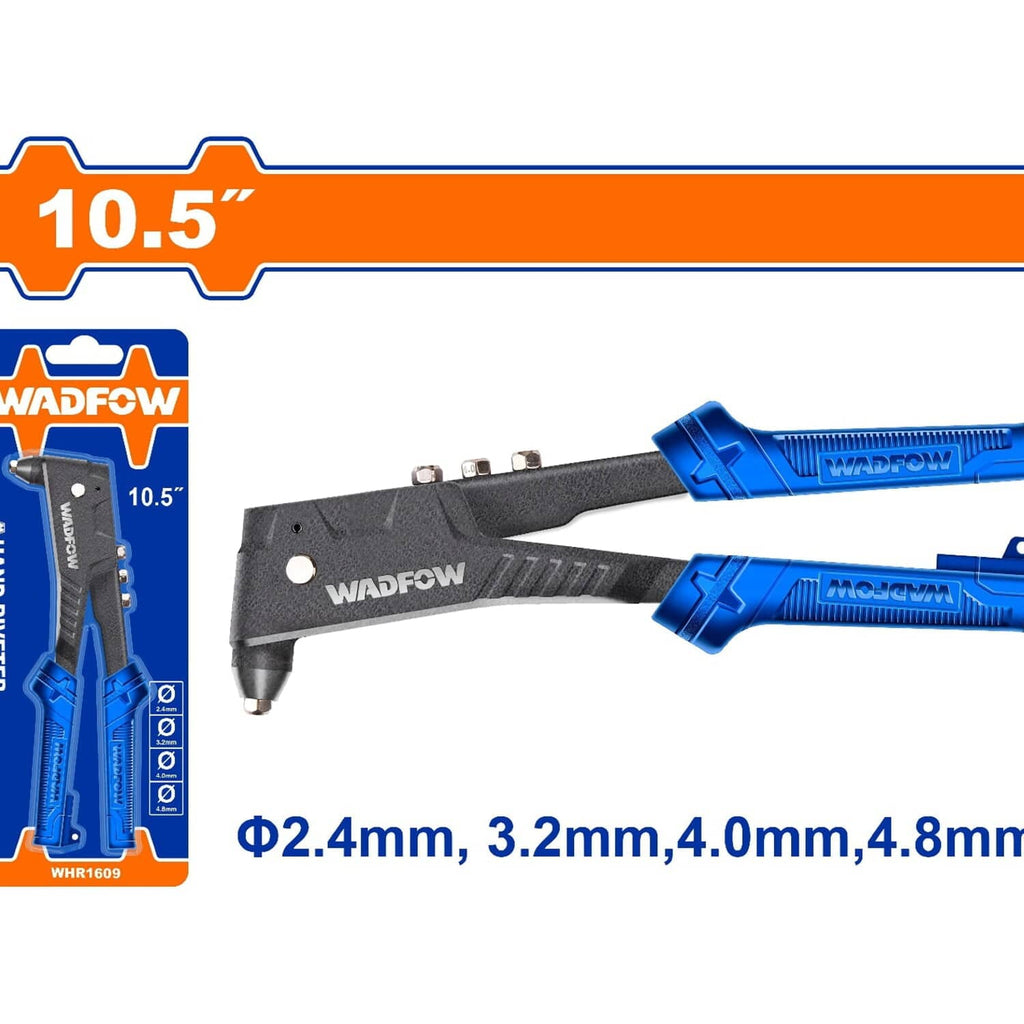 [SKUIMG]WHR2610|WHR2610.jpg|REMACHADORA MANUAL DE 10.5" CUERPO DE ALUMINIO. COMPATIBLE CON REMACHES (2.4MM,3.2MM,4MM,4.8MM)