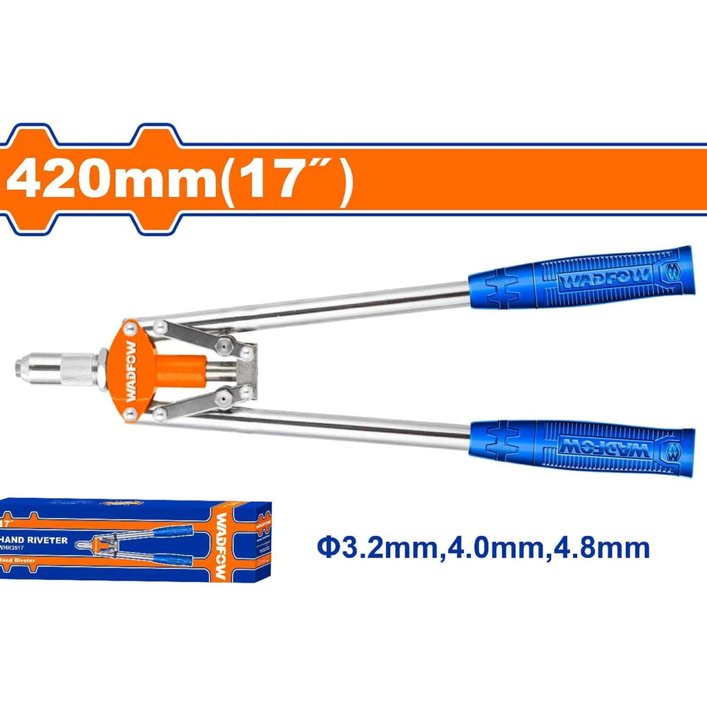 [SKUIMG]WHR3517|WHR3517.jpg|REMACHADORA 17" PARA REMACHES: 3.2MM, 4MM, 4.8MM. ACERO Y ALUMINIO. MANGO ERGONÓMICO.