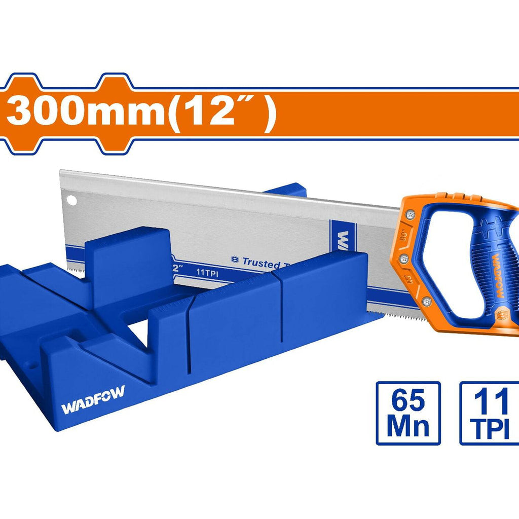 [SKUIMG]WHW2112|WHW2112.jpg|SERRUCHO TRASERO EN CAJA PLÁSTICA. CORTE INGLETE. 300MM(12") 11TPI. DISEÑO ÚNICO.