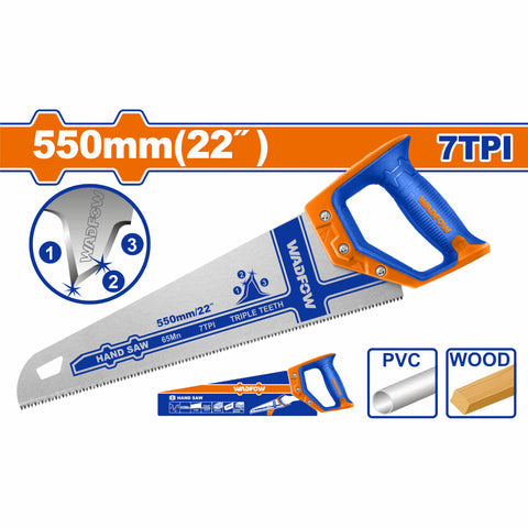 [SKUIMG]WHW8G22|SERRUCHO 22" 7TPI DIENTES TRIPLES. ACERO 65MN. SIERRA DE MANO.