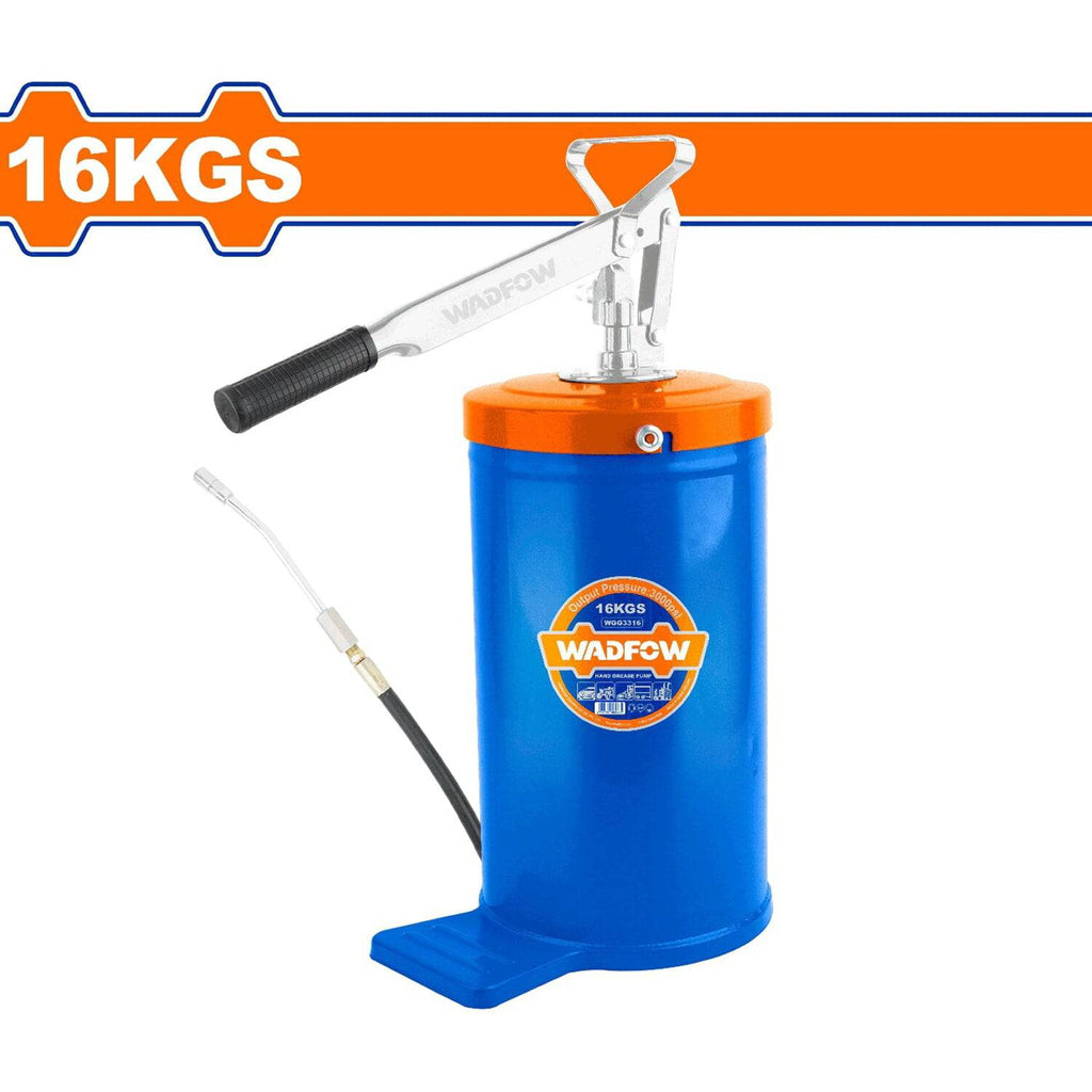 [SKUIMG]WHY1A16|BOMBA DE GRASA ACEITE MANUAL 16KG. PRESIÓN:3000PSI. LONG DE MANGUERA: 1500M. FABRICADO EN ACERO. GRA