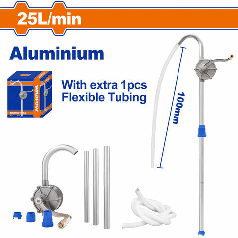[SKUIMG]WHY2535|BOMBA DE ACEITE MANUAL DE ALUMINIO. TASA DE BOMBEO 25L/MIN. LONG.127CM INCLUYE TUBO FLEXIBLE.