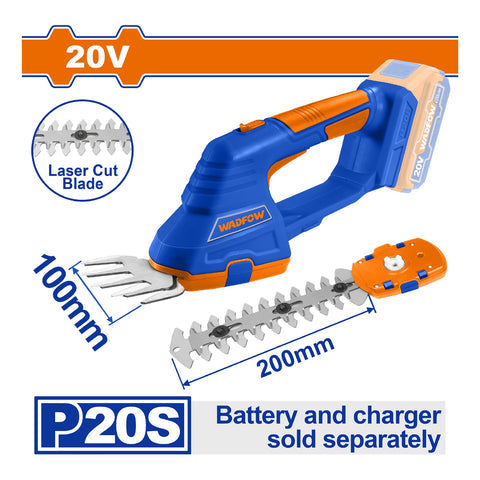 [SKUIMG]WJC1520|WJC1520.jpg|CORTASETOS PODADORA INALAMBRICA DE BATERIA 20V ELECTRICA 1200RPM. BATERIA Y CARGADOR POR SEPARADO.