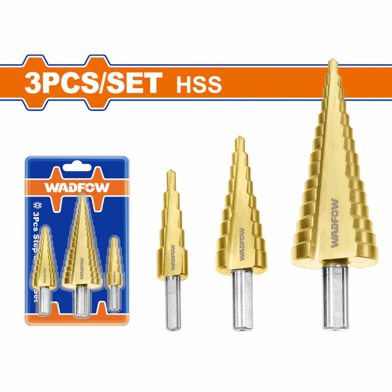 [SKUIMG]WJD3401|WJD3401-FRONTEND-eZztWlX1PQteyqJe.png|BROCAS ESCALONADAS HSS. ALTA VELOCIDAD. 4-12MM, 4-20MM, 4-32MM. ESPESOR: =3MM. SET 3 PZAS.