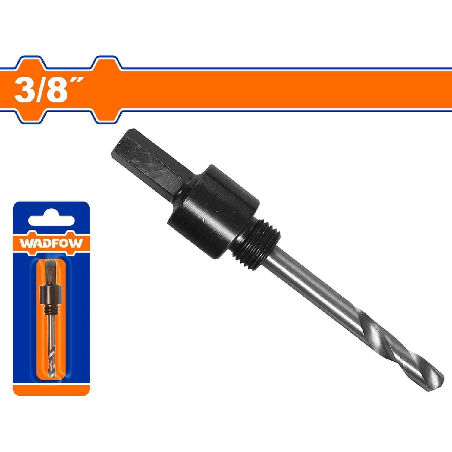 [SKUIMG]WJG1401|WJG1401.jpg|MANDRIL PARA BROCA CIRCULAR SACABOCADO VÁSTAGO HEXAGONAL 3/8". FUNCIONA PARA BROCAS DE 14 A 30MM.