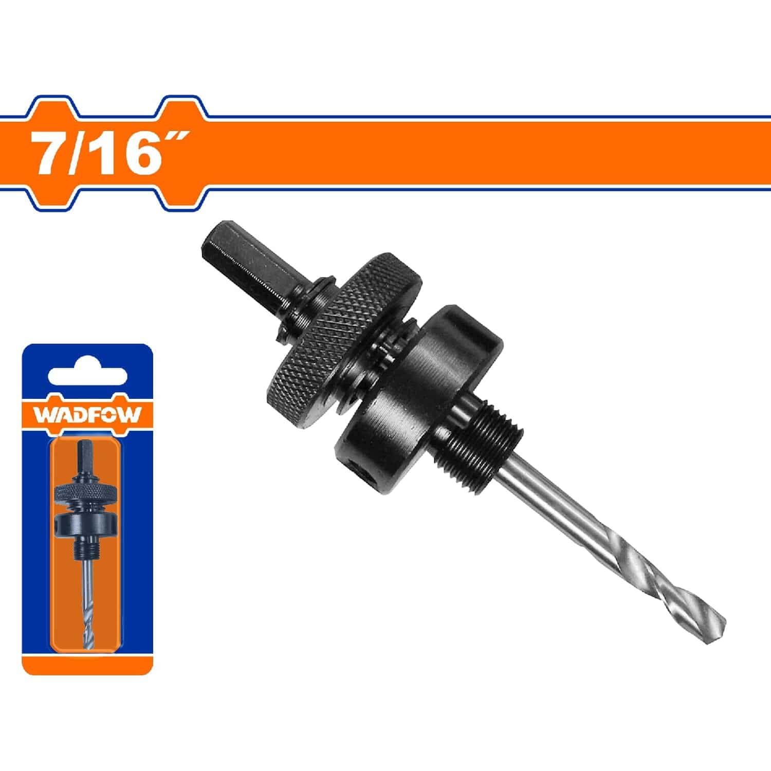 [SKUIMG]WJG1402|WJG1402.jpg|MANDRIL PARA BROCA CIRCULAR SACABOCADO VÁSTAGO HEXAGONAL 7/16". IDEAL PARA BROCAS DE 32 A 210MM.