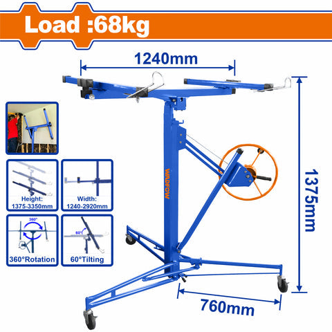 [SKUIMG]WJSQ1168|WJSQ1168.jpg|GRUA ELEVADOR PARA LAMINAS DE GYPSUM YESO DRYWALL PESO MAX. 68KG TAMANO: 48X192 PANEL DE ELEVACION C