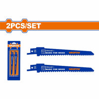 [SKUIMG]WJT611D|HOJAS DE SIERRA SABLE PARA MADERA. 6TPI. HCS. FRESADO. SET DE 2 PIEZAS. 150MMX19MMX1.2MM.