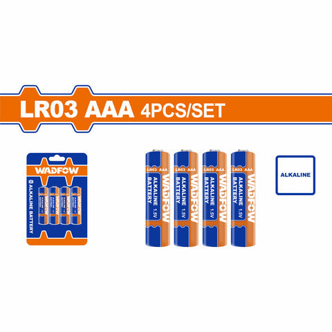 [SKUIMG]WJX2K07|BATERIAS AAA ALCALINAS LR03. SET 4 PIEZAS. 1.5V PILAS
