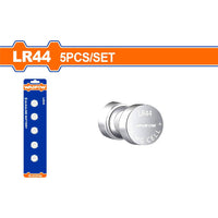 [SKUIMG]WJX2K44|WJX2K44.jpg|BATERÍAS ALCALINAS LR44. VOLTAJE NOMINAL: 1.5V. CUBIERTA DE PVC. DURACIÓN 2 AÑOS. 5 PIEZAS.