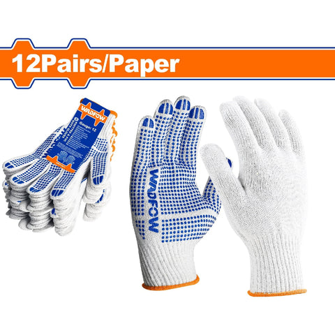 [SKUIMG]WKG1801|GUANTES DE PUNTOS DE PVC. CALIBRE 10(XL). SE VENDE 12 PARES/PAQUETE.