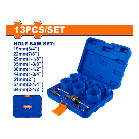 SIERRAS PERFORADORAS BIMETALICAS. IDEAL PARA TRABAJO INDUSTRIAL. SET DE 13 PIEZAS.