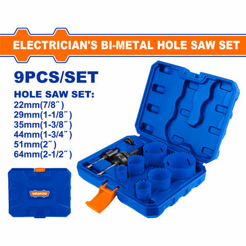 SIERRAS PERFORADORAS BIMETALICAS PARA ELECTRICISTAS. SET 9 PIEZAS