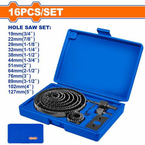 [SKUIMG]WKJ4416|WKJ4416.jpg|BROCAS CIRCULARES SIERRA DE ORIFICIO SACABOCADOS DE ACERO AL CARBONO. IDEAL PARA TRABAJOS EN MADERA.