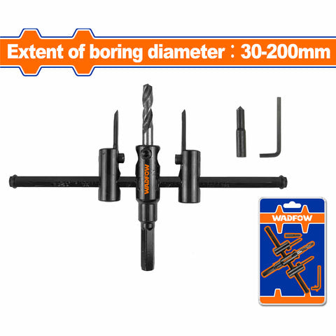 [SKUIMG]WKJ9K02|BROCA CORTADOR AJUSTABLE CIRCULAR PARA DRYWALL YESO RANGO 30-200MM. ESPESOR 3-50MM. BROCA AJUSTABLE.